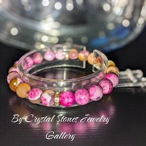 Pink Beaded Bracelet